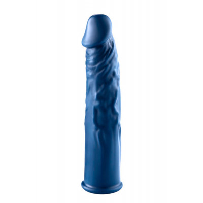 Насадка на пеніс подовжуються, блакитна, 19 см х 4 см (40036) – фото 1