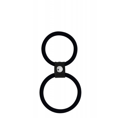 Ерекційне кільце подвійне, чорне, 4 см / 5 см (40029) – фото 1