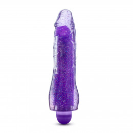 Вибратор реалистичный светящийся, фиолетового цвета, 22.8 см х 5 см – фото