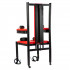 Разборное металлическое кресло БДСМ Roomfun на колесиках, черно-красное (40101) – фото 10