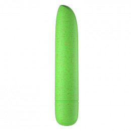 Мультишвидкісна вібропуля Odeco Eco з біорозкладаного матеріалу, Зелена, 9.6 см х 1.85 см – фото