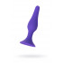 Анальна пробка на присоску з силікону, фіолетова, 12.5 см (41607) – фото 2