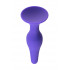 Анальна пробка на присоску з силікону, фіолетова, 12.5 см (41607) – фото 3