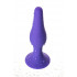 Анальная пробка на присоске из силикона, фиолетовая, 10.2 см (41613) – фото 4