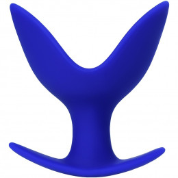 Анальная пробка-расширитель Лотос, из силикона, синего цвета, 9 см х 6 см