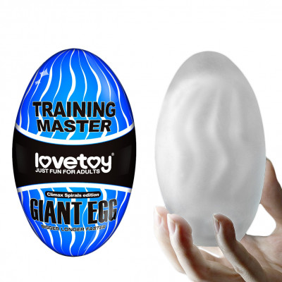 Чоловічий мастурбатор Giant Egg Masturbator від Lovetoy білого кольору (42936) – фото 1