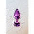 Анальная пробка со стразом, фиолетового цвета, размер М, 8.2 см х 3.4 см (43002) – фото 2
