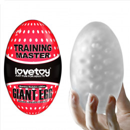 Мастурбатор яйцо нереалистичный Giant Egg Masturbator белый, 13 см х 7 см – фото