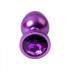 Анальная пробка со стразом, фиолетового цвета, размер М, 8.2 см х 3.4 см (43002) – фото 5