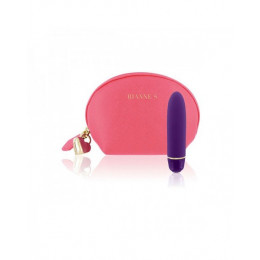 Вибропуля с косметичкой для хранения Rianne S Classique Vibe фиолетовая, 12 см х 2 см – фото