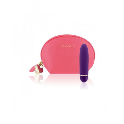 Вибропуля с косметичкой для хранения Rianne S Classique Vibe фиолетовая, 12 см х 2 см (43090) – фото 1