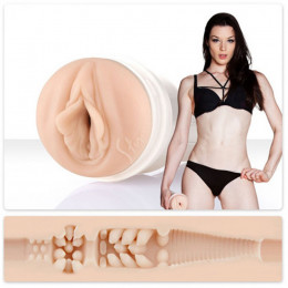 Мастурбатор вагина в колбе Fleshlight Stoya реалистичный из киберкожи, бежевый, 23 см