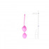 Вагінальні кульки подвійні Vagina Balls для вправ Кегеля, рожеві (46249) – фото 3