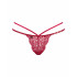 Сексуальні стрінги Obsessive Ivetta мереживні, червоні, S / M (45889) – фото 3