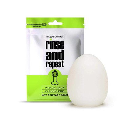 Мастурбатор яйце Happy Ending rinse And Repeat, біле, 6.3 см х 5.7 см (46058) – фото 1