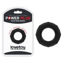 Эрекционное кольцо  Power Plus Cockring 4 черное, 2 см – фото