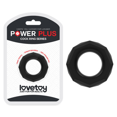 Эрекционное кольцо  Power Plus Cockring 4 черное, 2 см (44037) – фото 1