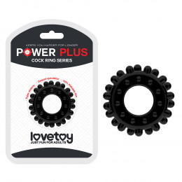 Эрекционное кольцо  Power Plus Cockring 2 черное, 1.6 см - 4.5 см