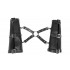 Манжети-наручники з натуральної шкіри, чорного кольору, 20-26 см (43718) – фото 2