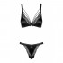 Комплект сексуальный Obsessive Eloissa с кружевом, черный, размер L/XL (44837) – фото 5