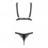 Комплект сексуальный Obsessive Eloissa с кружевом, черный, размер L/XL (44837) – фото 6