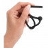 Полый уретральный катетер для Piss Play с кольцом на пенис, черный, 12 см х 0.6 см (52596) – фото 2