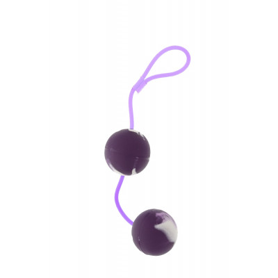 Вагінальні кульки Marbelized зі зміщеним центром ваги, фіолетові (53454) – фото 1