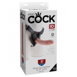 Страпон King Cock Strap-On Harness - 20 cm