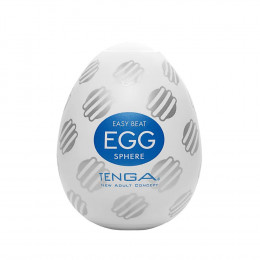 Мастурбатор хай-тек Tenga Egg New Standard Sphere білий, 4.9 × 4.9 × 6.09 см – фото