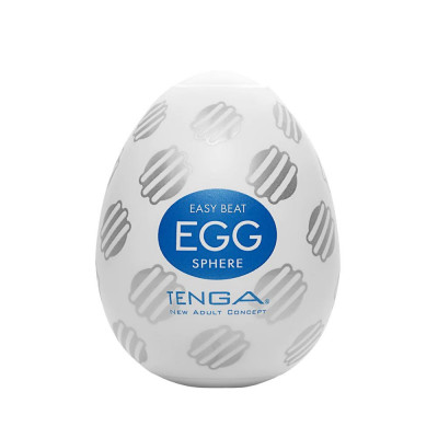Мастурбатор хай-тек Tenga Egg New Standard Sphere білий, 4.9 × 4.9 × 6.09 см (205090) – фото 1