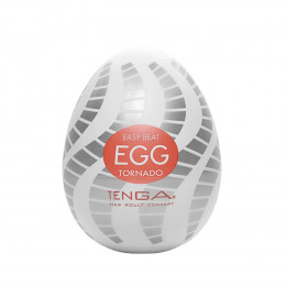 Мастурбатор хай-тек TENGA Egg  New Standard Tornado белый, 4.9 × 4.9 × 6.09 см