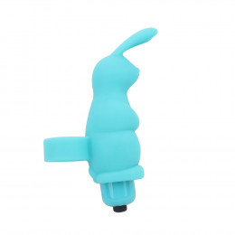 Вібратор на палець Chisa Sweetie Rabbit, Блакитний, 10 х 3.2 см