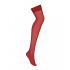 Чулки под пояс, с плотной резинкой, красные, размер S/M (38362) – фото 9