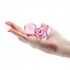 Анальна пробка зі скла, 3 см х 8.7 см, Crystal Heart з обмежувачем у формі серця, рожева (203662) – фото 2