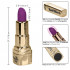 Вібратор у вигляді помади Bad Bitch Lipstick Vibrator, золотистий корпус з фіолетовою помадою, 7.5 х 1.25 см (203852) – фото 7