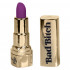 Вибратор в виде помады Bad Bitch Lipstick Vibrator, золотистый корпус с фиолетовой помадой, 7.5 см х 1.25 см (203852) – фото 2