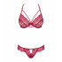 Комплект сексуальної білизни Obsessive Ivetta, мереживний, червоний, розмір S / M (54335) – фото 7