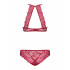Комплект сексуального белья Obsessive Ivetta, кружевной, красный, размер S/M (54335) – фото 6