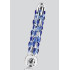 Фаллоимитатор стеклянный с рельефом Diamond Dazzler прозрачный с голубым, 18 см х 3.5 см (215830) – фото 4