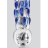 Фаллоимитатор стеклянный с рельефом Diamond Dazzler прозрачный с голубым, 18 см х 3.5 см (215830) – фото 3