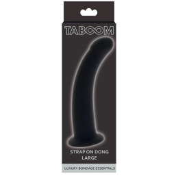 Фаллоимитатор страпон Taboom Strap-On Dong Large черного цвета,  16 см х  3.8 см