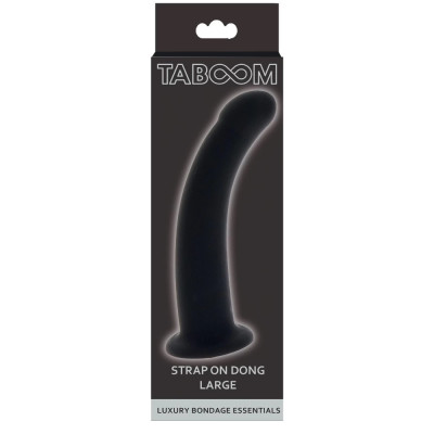 Фалоімітатор страпон Taboom Strap-On Dong large чорного кольору, 16 см х 3.8 см (215956) – фото 1