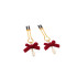 Затискачі для сосків з бантиками і перлами Senuelo Chisa, червоні (215222) – фото 3