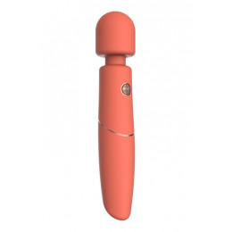 Вибромассажер-микрофон, силиконовый, оранжевый