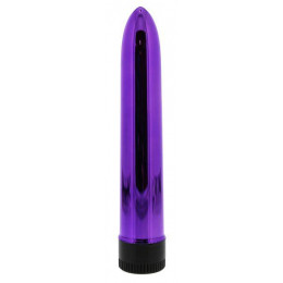 Вибромассажер фиолетовый, гладкий, на батарейках – фото