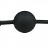 Кляп с кожаным ремешком и силиконовым шариком, черный (40185) – фото 2
