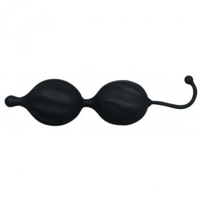 Вагинальные шарики, черные, 16см х 3.7см Black Velvets Love Balls (41053) – фото 1