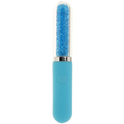 Вибропуля STARDUST POSH BLUE с кристаллами внутри, голубая 12,7 см х 2 см (41696) – фото 1