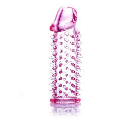 Рельєфна насадка на пеніс Penis Sleeve, 11,8 см, рожевий – фото