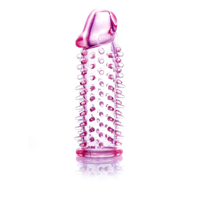 Рельєфна насадка на пеніс Penis Sleeve, 11,8 см, рожевий (207229) – фото 1